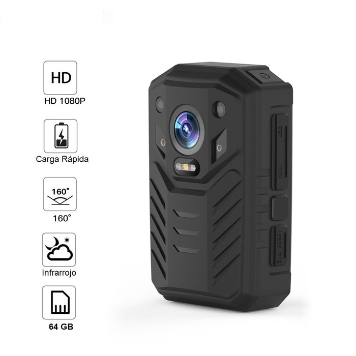 Cámara de cuerpo 4g LTE. BodyCam 64gb, gps y wifi