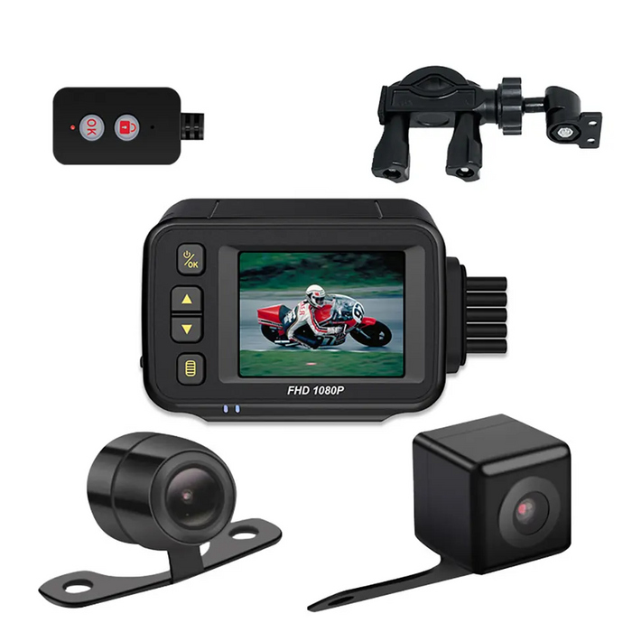 DVR (cámara) para motos, doble, 1080p