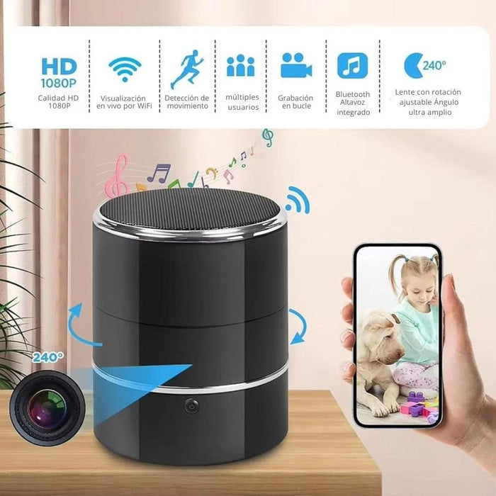 Mini cámara con señuelo de bocina bluetooth