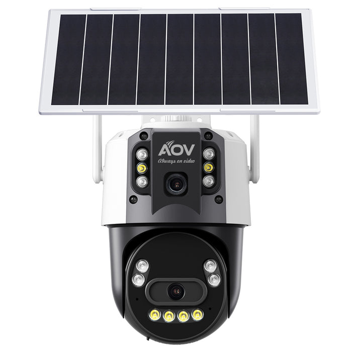 Cámara Solar WiFi Doble lente AOV Blanca