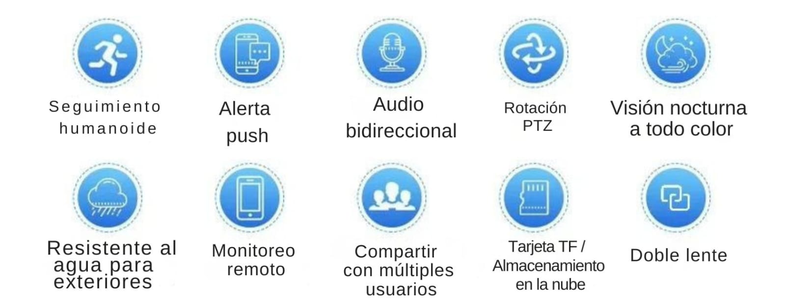 Cámara Solar Inteligente 4G con Doble Lente y Audio Bidireccional (Gris)