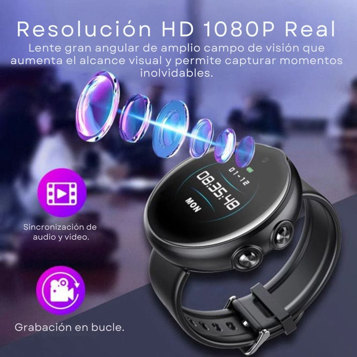 Mini Cámara con Señuelo de Reloj Inteligente