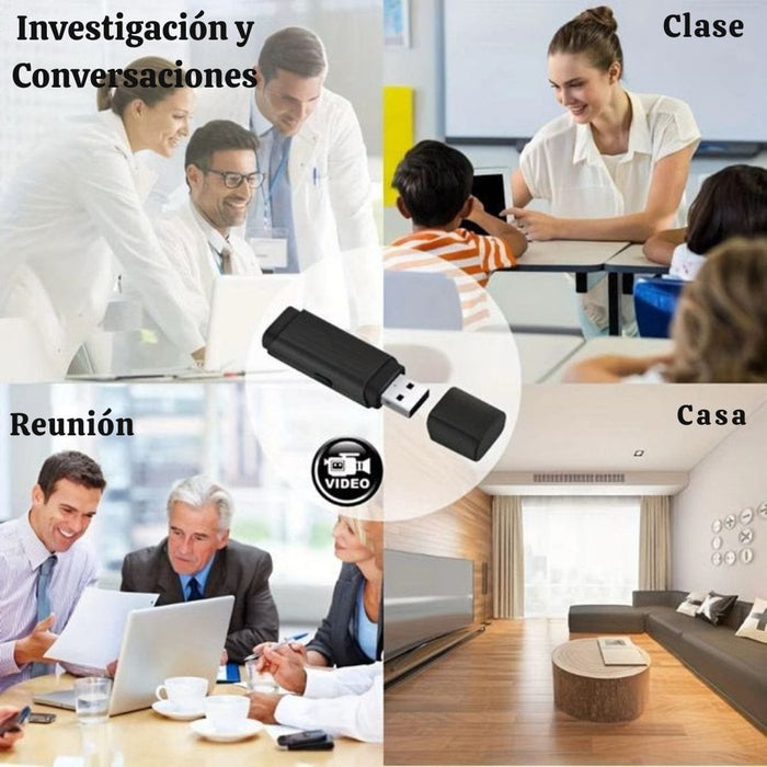Mini Cámara de Vigilancia USB 1080P con Audio Integrado