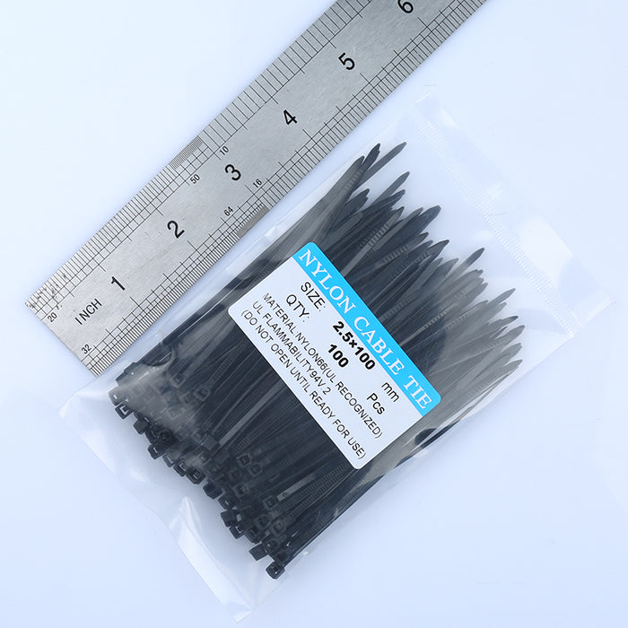 Grapas(sunchos) de nylon 2.5" negros